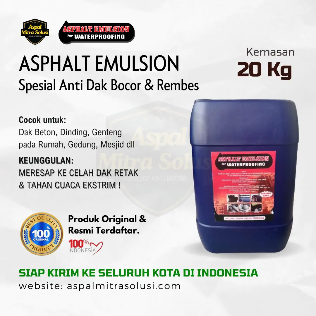 Aspal Cair Anti Bocor 20 Kg Asphalt Emulsion