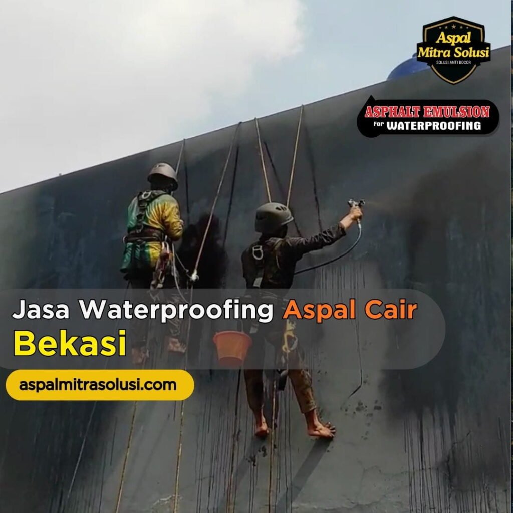 jasa waterproofing bekasi aspal cair anti bocor - aspal mitra solusi