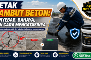 retak rambut beton - aspal mitra solusi