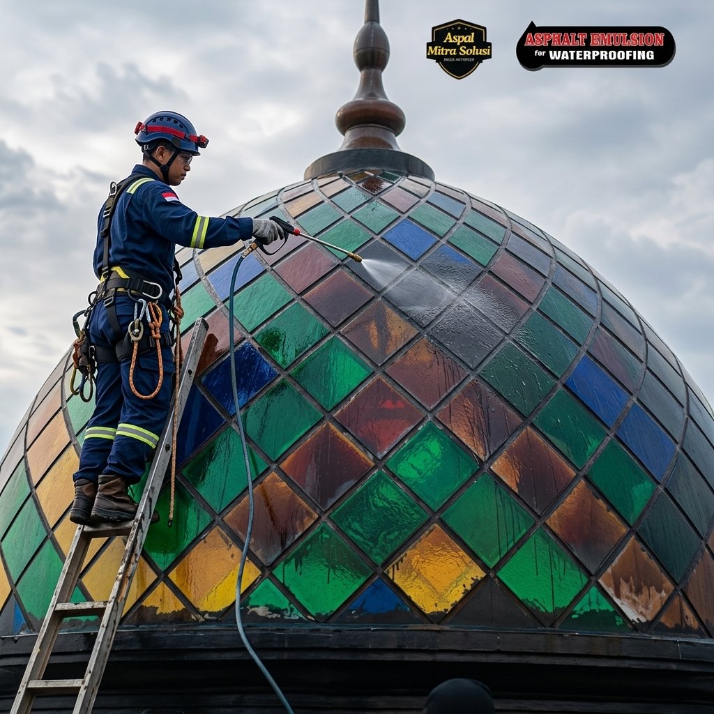 Waterproofing dak Gedung Kementerian Keuangan, Jakarta