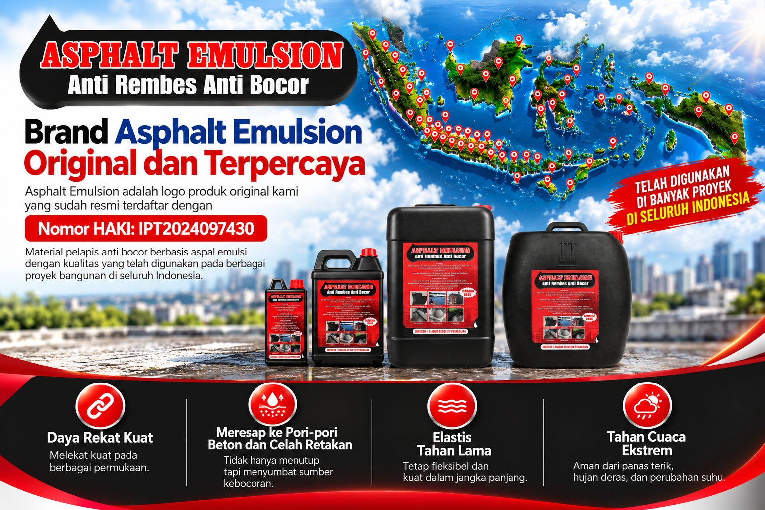 Panduan visual memilih Asphalt Emulsion untuk kebutuhan waterproofing